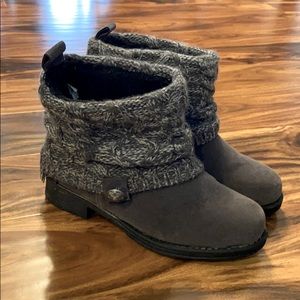 Muk Luks sweater ankle boots